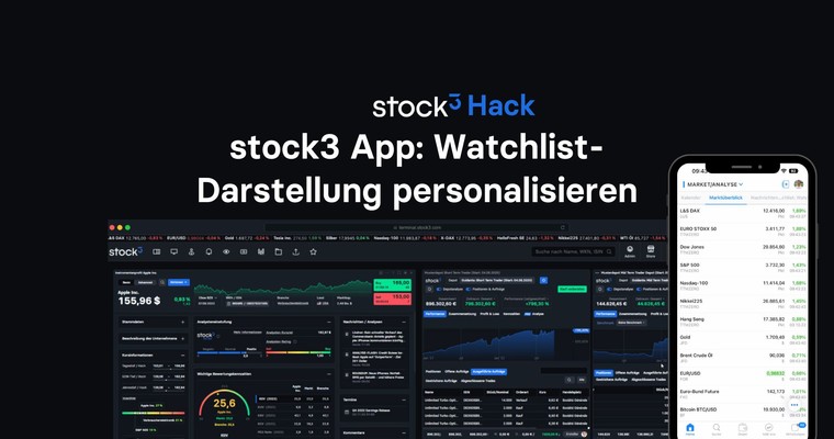 📱stock3 App Hack: Darstellung von Watchlists personalisieren