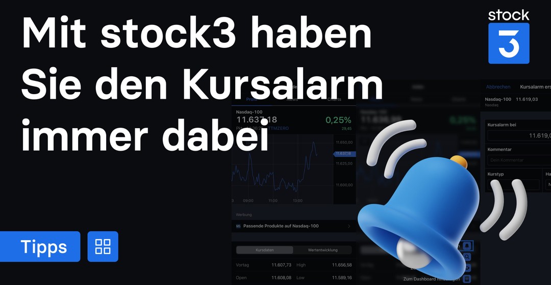 ♻️ 3 neue Wege zum Kursalarm – stock3.com Edition