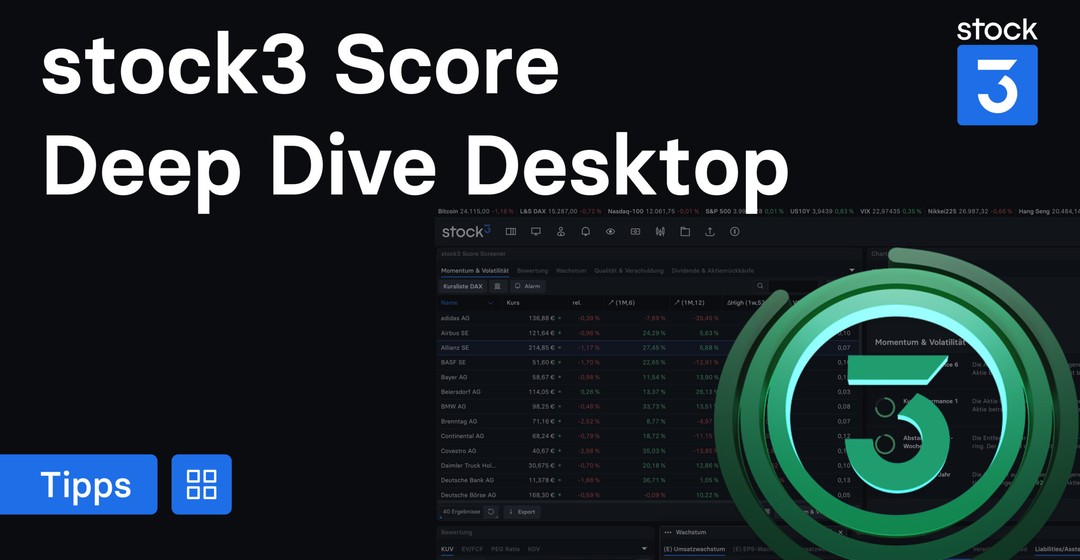 Exklusiver stock3 Score Deep Dive Desktop