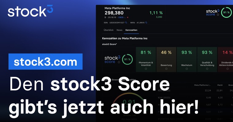 🤩 ENDLICH! stock3 Score & Fundamentaldaten gibt's jetzt auch auf stock3.com