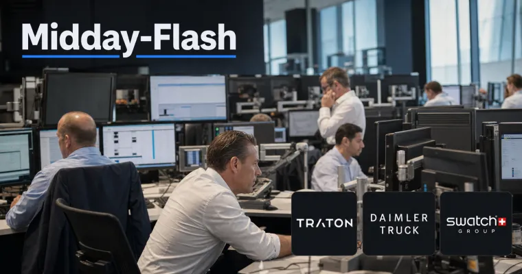 Midday-Flash: ZEW-Überraschung treibt DAX – Chipwerte ziehen mit