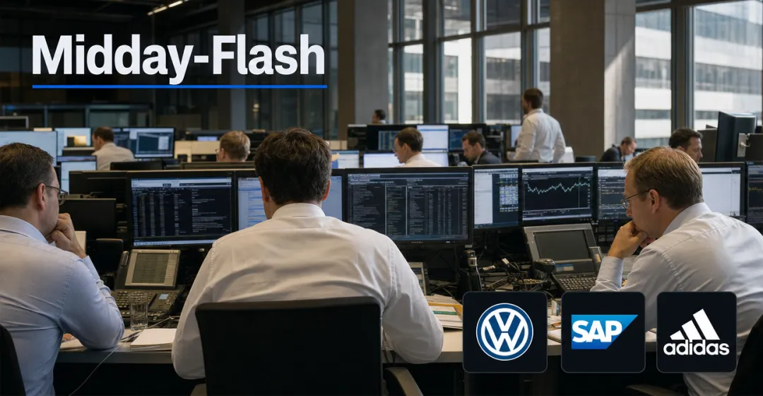 Midday-Flash: DAX knapp unter 25.000 – Brent gibt trotz Iran-Eskalation deutlich nach