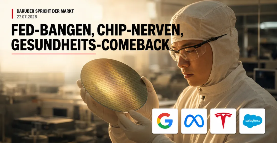 Darüber spricht der Markt: Fed-Bangen, Chip-Nerven, Gesundheits-Comeback