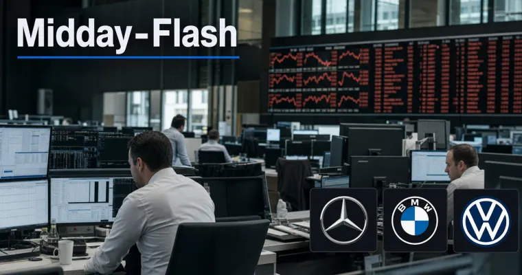 Midday-Flash: Zahlenflut stützt DAX