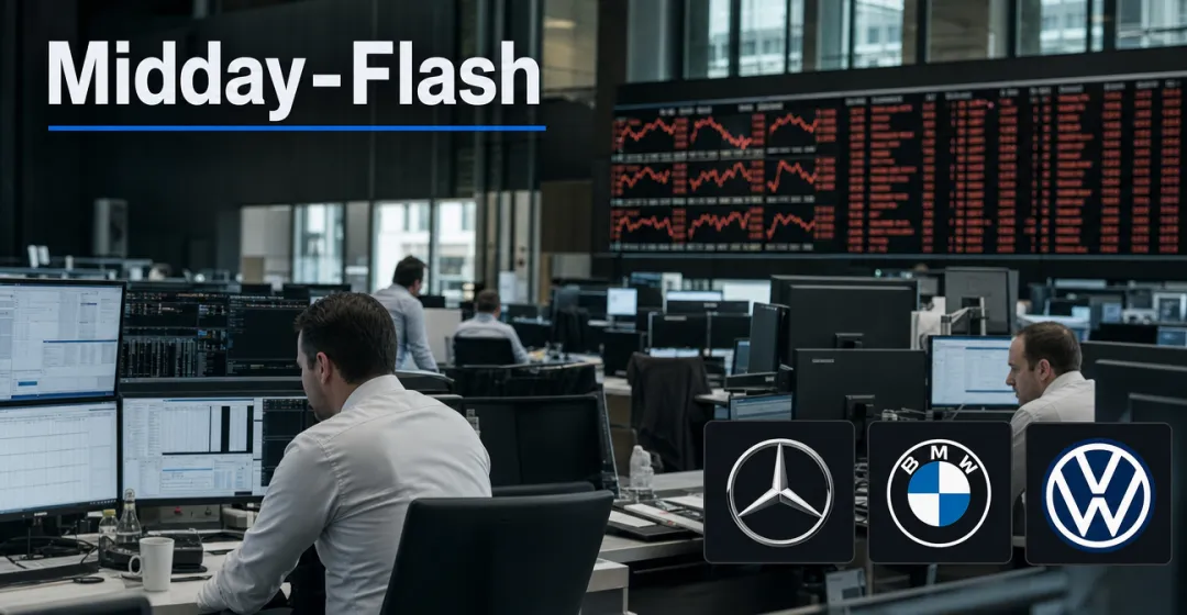 Midday-Flash: Zahlenflut stützt DAX