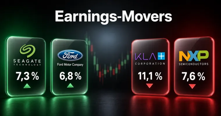Earnings-Movers: Seagate springt 7 Prozent – KLA bricht nach Ausblick ein