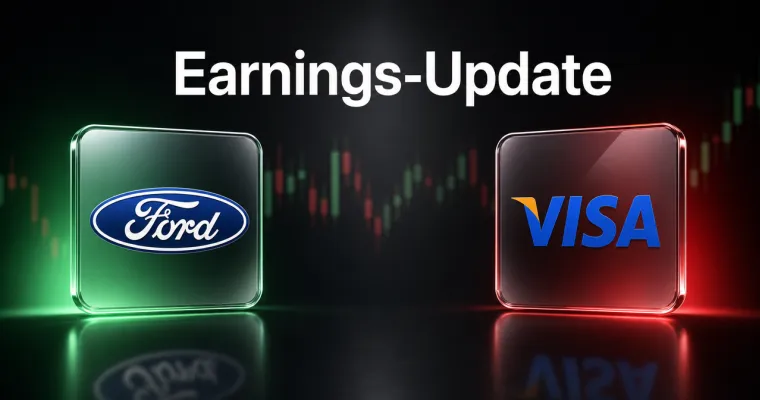 Earnings-Update: Ford und Visa übertreffen Erwartungen – Ausblicke mit Vorbehalten