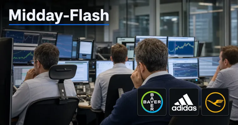 Midday-Flash: Bayer übertrifft Erwartungen – Lufthansa bricht 10 % ein