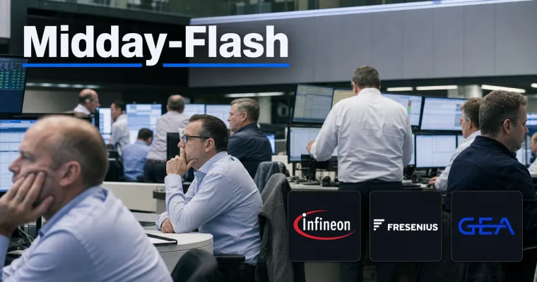 Midday-Flash: Infineon-Marge enttäuscht – DAX gibt nach
