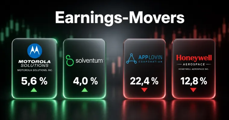 Earnings-Movers: Motorola Solutions springt – AppLovin bricht um 22 Prozent ein