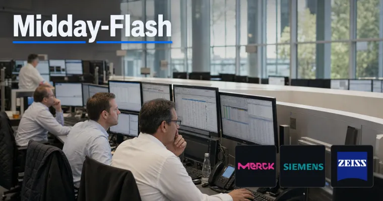 Midday-Flash: Merck hebt Ziele an – DAX tritt auf der Stelle