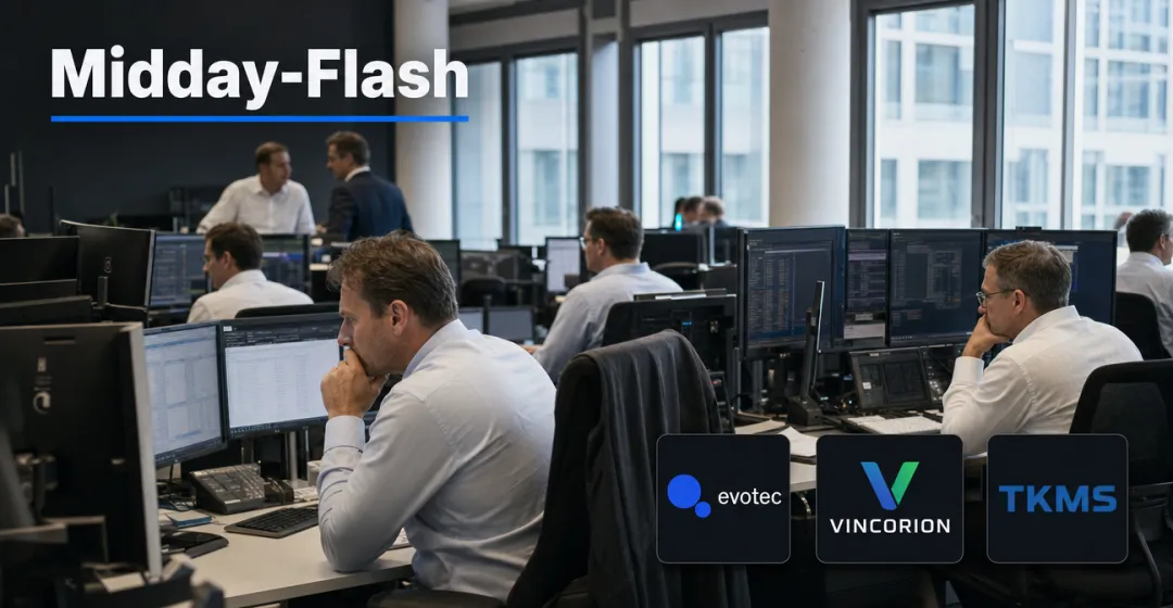 Midday-Flash: TKMS-Aktie springt um fast 12 % nach Bernstein-Hochstufung