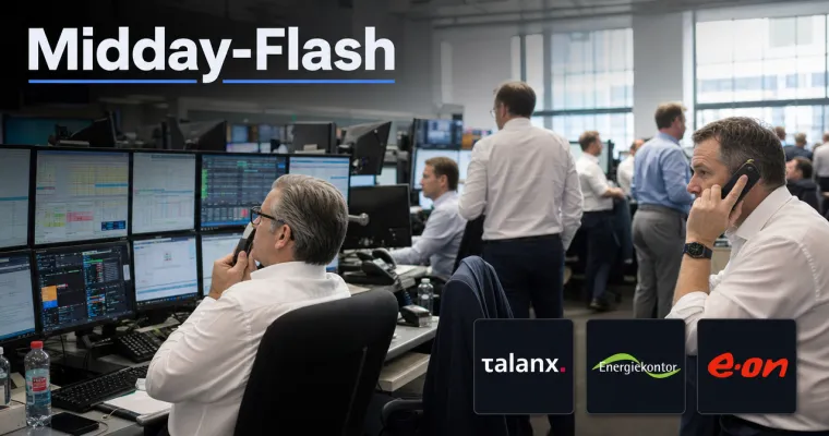 Midday-Flash: Milde US-Inflation stützt DAX – Gasnetz-Entwurf bremst Versorger