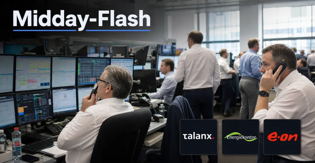 Midday-Flash: Milde US-Inflation stützt DAX – Gasnetz-Entwurf bremst Versorger