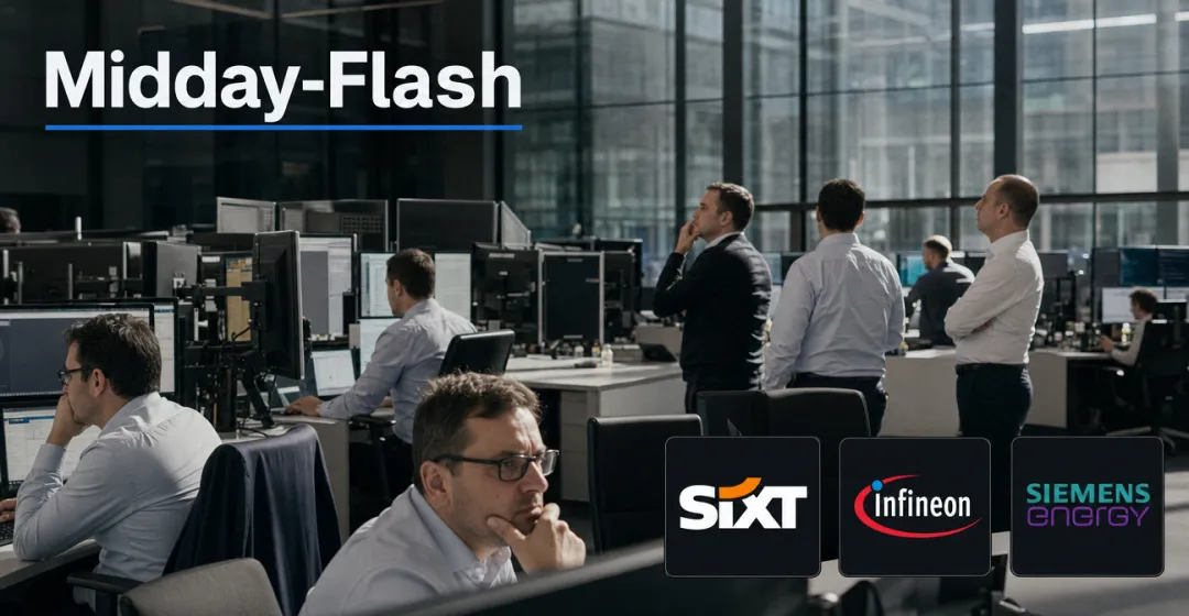Midday-Flash: ZEW hellt sich deutlich auf – Tech-Werte rutschen ab