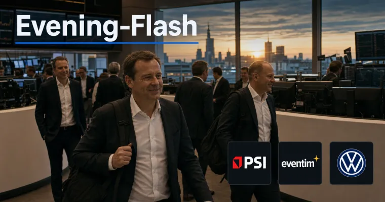 Evening-Flash: DAX legt zu – Volkswagen nennt Lage kritisch