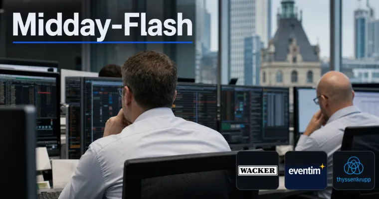 Midday-Flash: Ölpreis sinkt deutlich – DAX hält sich knapp im Plus