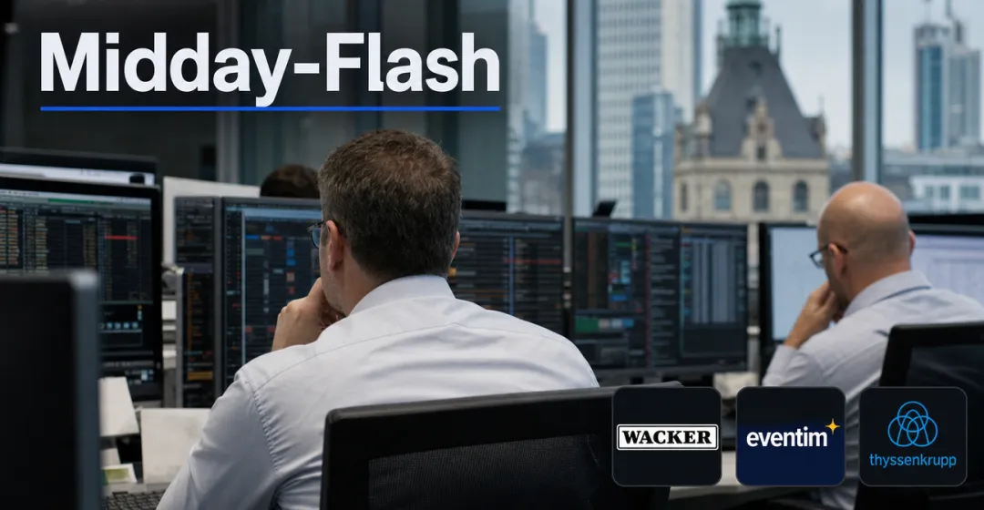 Midday-Flash: Ölpreis sinkt deutlich – DAX hält sich knapp im Plus