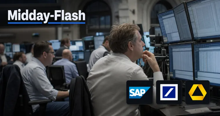 Midday-Flash: Banken treiben DAX – SAP bremst nach Abstufung