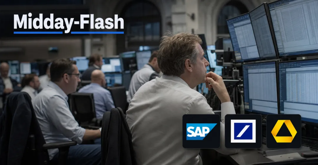 Midday-Flash: Banken treiben DAX – SAP bremst nach Abstufung