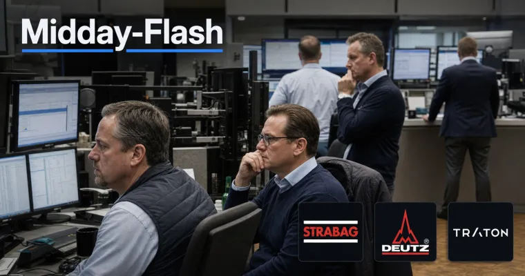 Midday-Flash: Strabag-Zahlen beflügeln – DAX klettert über 26.500 Punkte