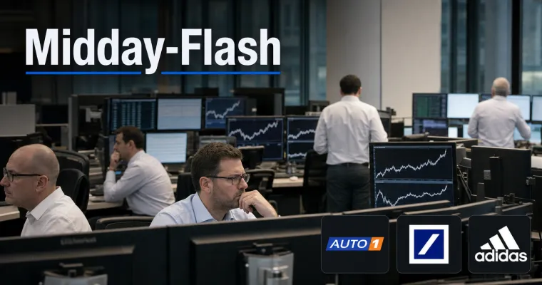 Teaserbild von Midday-Flash: DAX hält sich – Anleiherenditen erreichen Mehrjahreshochs