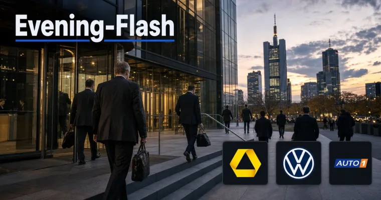 Teaserbild von Evening-Flash: DAX hält sich knapp im Plus – Volkswagen verliert 3,9 Prozent