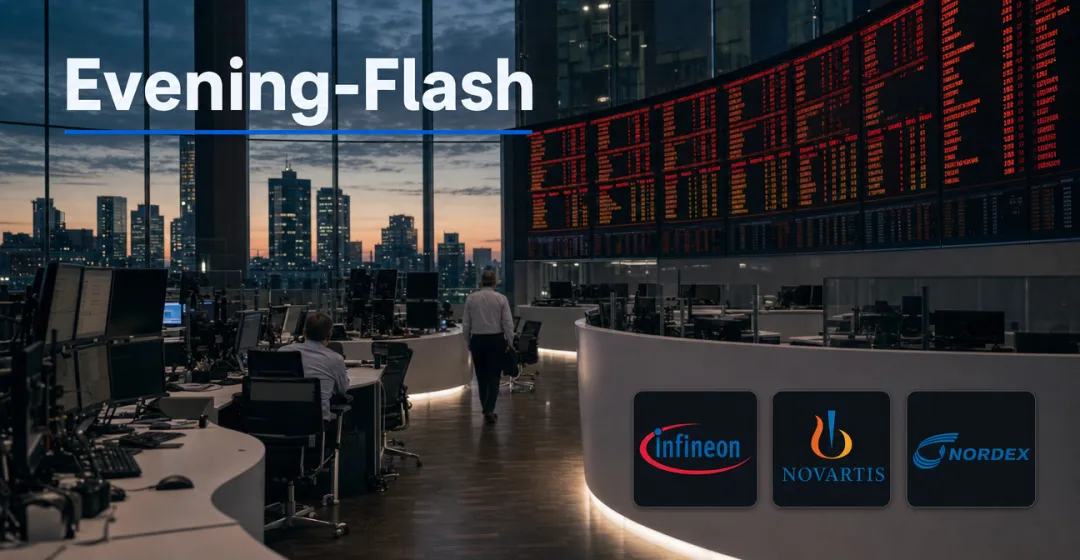 Teaserbild von Evening-Flash: DAX gibt leicht nach – Chipwerte trotzen der Schwäche