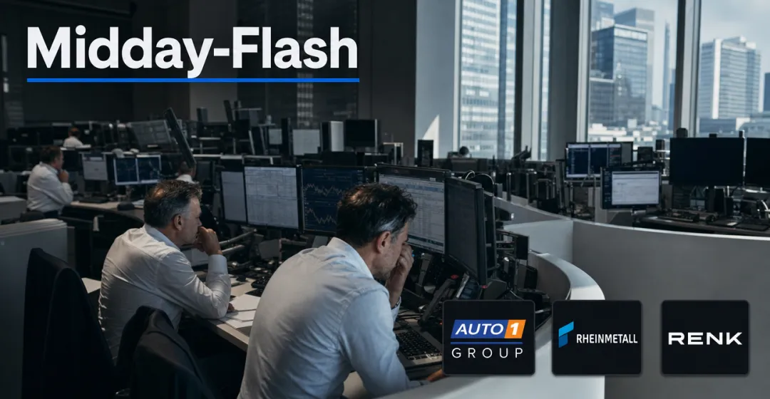 Teaserbild von Midday-Flash: Brent springt über 100 Dollar – DAX verliert 0,68 Prozent