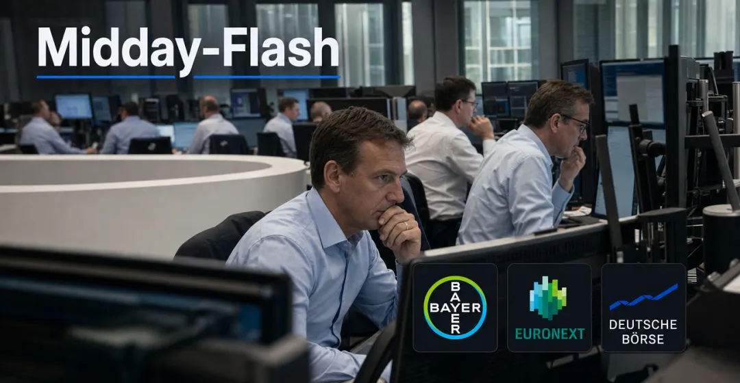 Teaserbild von Midday-Flash: KI-Warnung trifft Chipwerte – Ölpreis zieht kräftig an