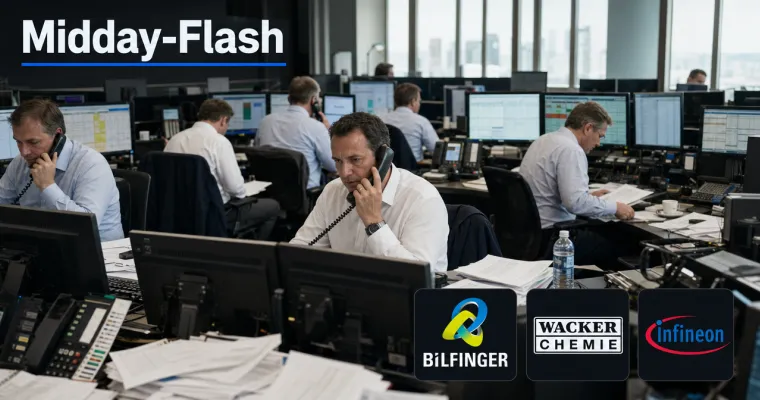 Teaserbild von Midday-Flash: Bilfinger senkt Prognose – Aktie bricht 20 Prozent ein