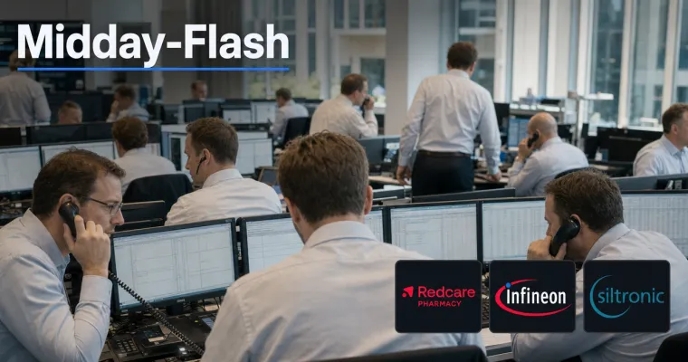 Teaserbild von Midday-Flash: Chipwerte gefragt – Telekomwerte bremsen DAX