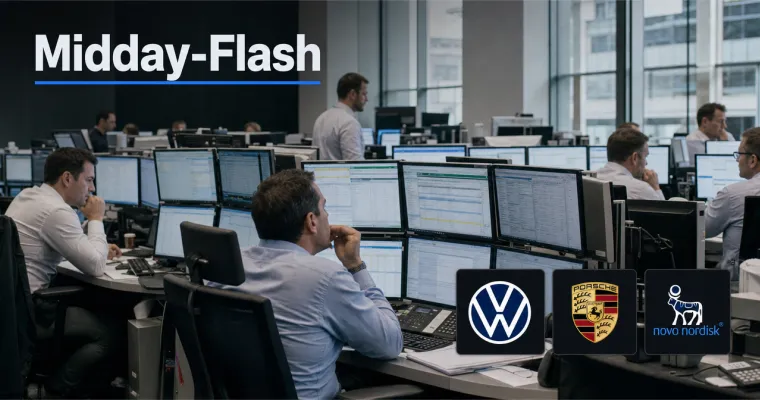 Teaserbild von Midday-Flash: DAX steigt über 25.500 Punkte trotz Autosektor-Sorgen