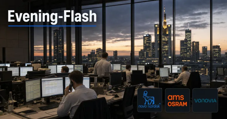 Teaserbild von Evening-Flash: Ölpreis rutscht unter 100 Dollar – DAX gewinnt 1,07 Prozent
