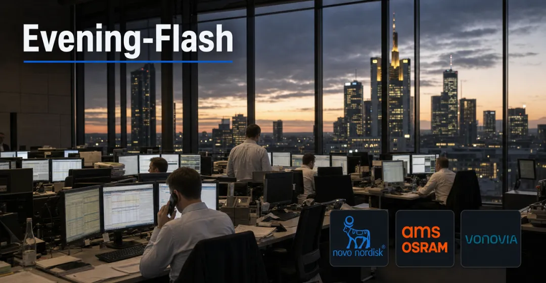 Teaserbild von Evening-Flash: Ölpreis rutscht unter 100 Dollar – DAX gewinnt 1,07 Prozent
