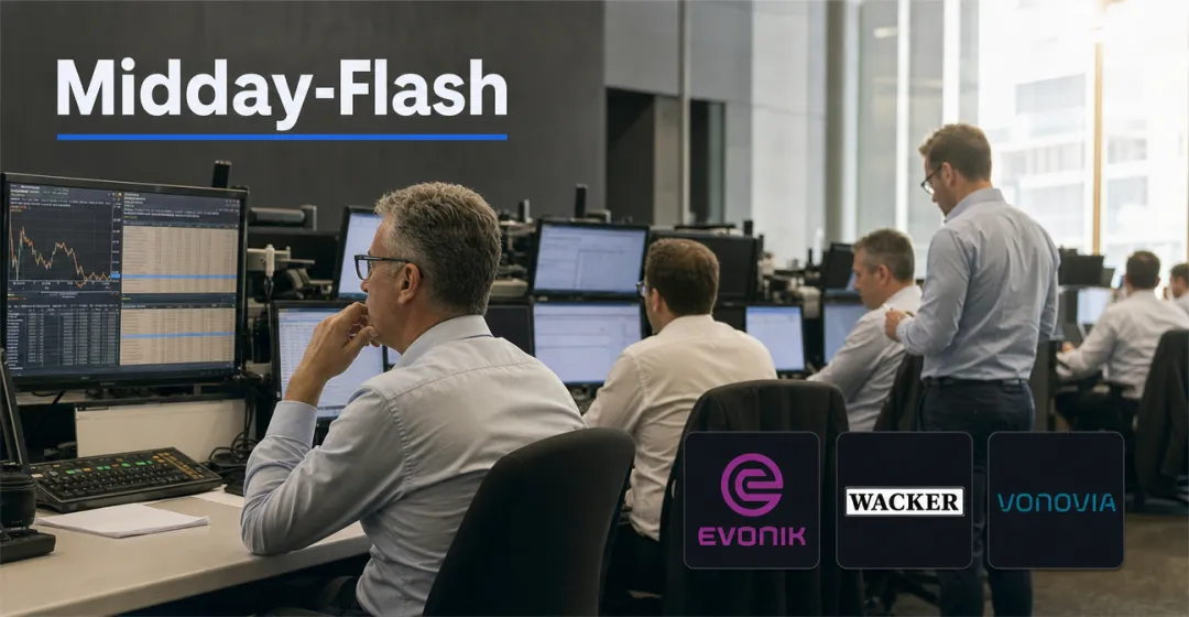 Teaserbild von Midday-Flash: Ölpreis fällt fünften Tag – DAX steigt über 25.700 Punkte