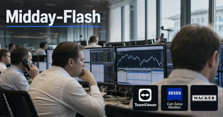 Teaserbild von Midday-Flash: DAX gibt trotz starker Einkaufsmanagerdaten nach