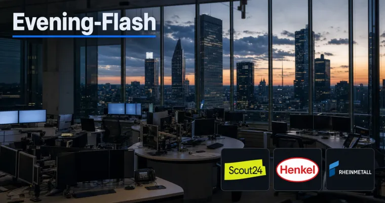 Teaserbild von Evening-Flash: Ölpreis zieht an – Rüstungswerte drücken den DAX