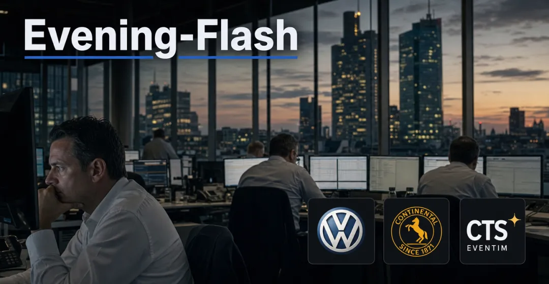 Teaserbild von Evening-Flash: DAX rutscht unter die 25.000-Punkte-Marke