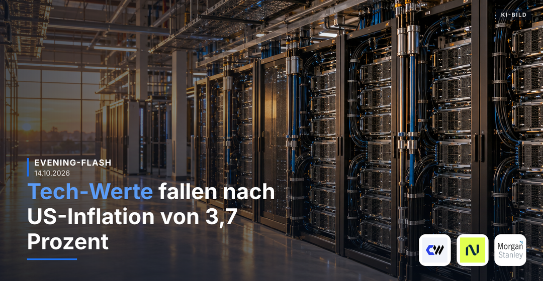 Teaserbild von Evening-Flash: Tech-Werte fallen nach US-Inflation von 3,7 %