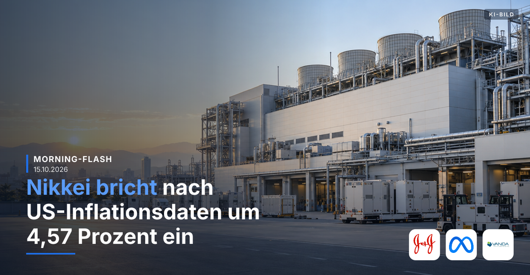 Teaserbild von Morning-Flash: Nikkei bricht nach US-Inflationsdaten um 4,57 Prozent ein