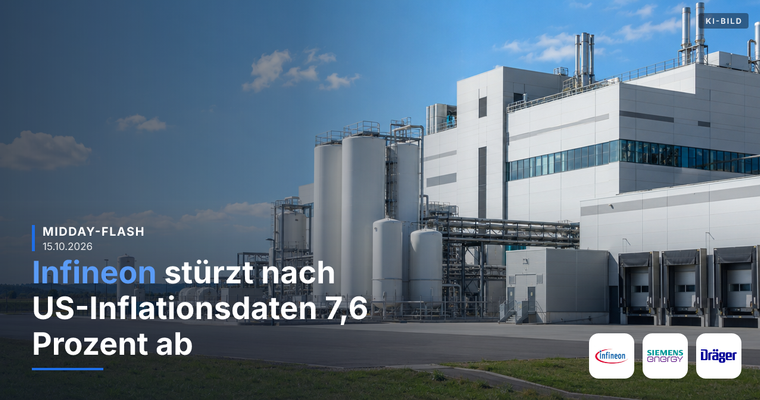Teaserbild von Midday-Flash: Infineon stürzt nach US-Inflationsdaten 7,6 Prozent ab