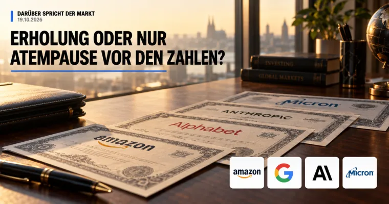 Teaserbild von Darüber spricht der Markt: Erholung oder nur Atempause vor den Zahlen?
