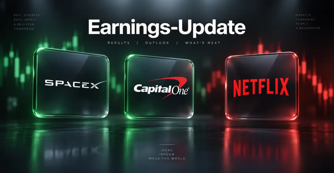 Teaserbild von Earnings-Update: Capital One, Netflix und SpaceX nachbörslich über Erwartungen
