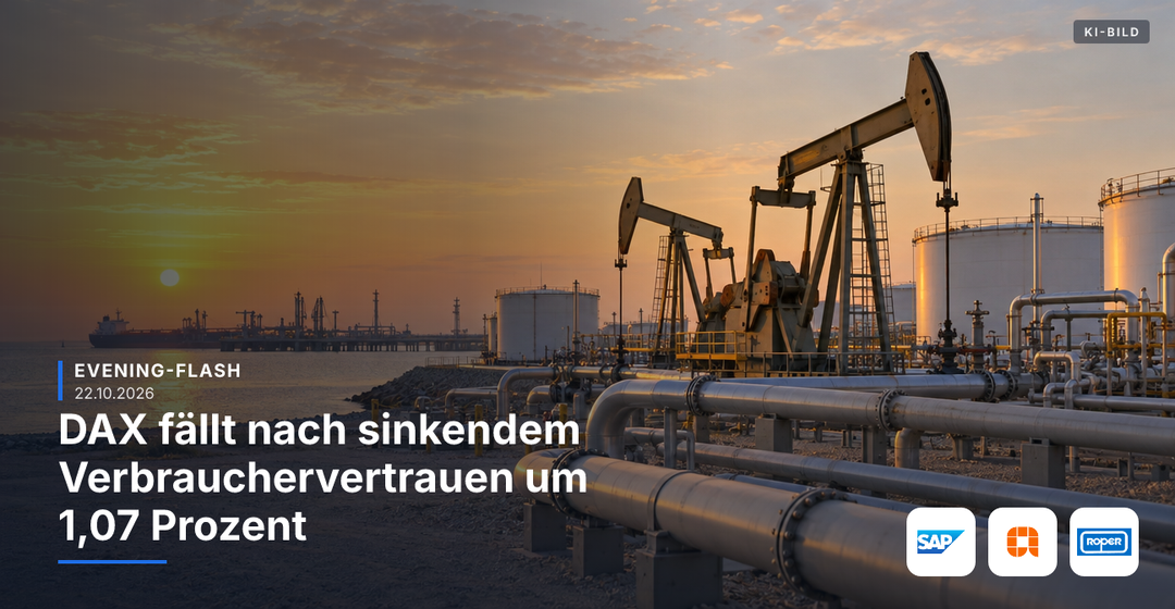 Teaserbild von Evening-Flash: DAX fällt nach sinkendem Verbrauchervertrauen um 1,07 %