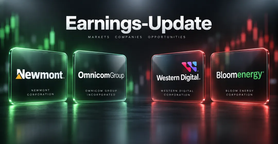 Teaserbild von Earnings-Update: Bloom Energy und Western Digital schlagen Konsens, Kurse fallen dennoch…