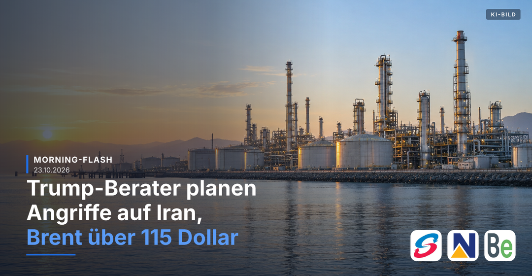 Teaserbild von Morning-Flash: Trump-Berater planen Angriffe auf Iran, Brent über 115 USD