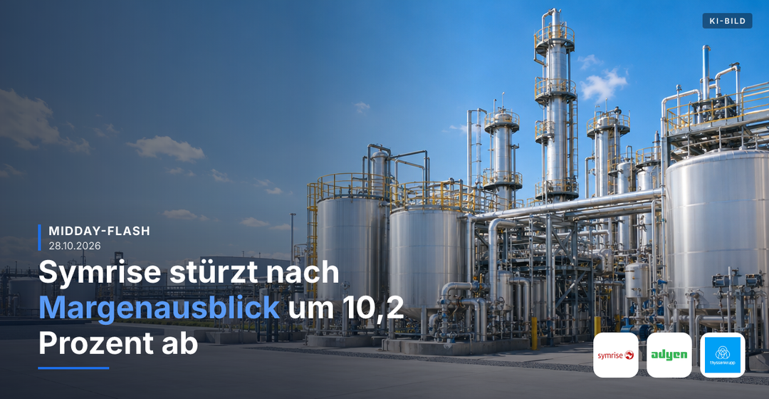 Teaserbild von Midday-Flash: Symrise stürzt nach Margenausblick um 10 % ab