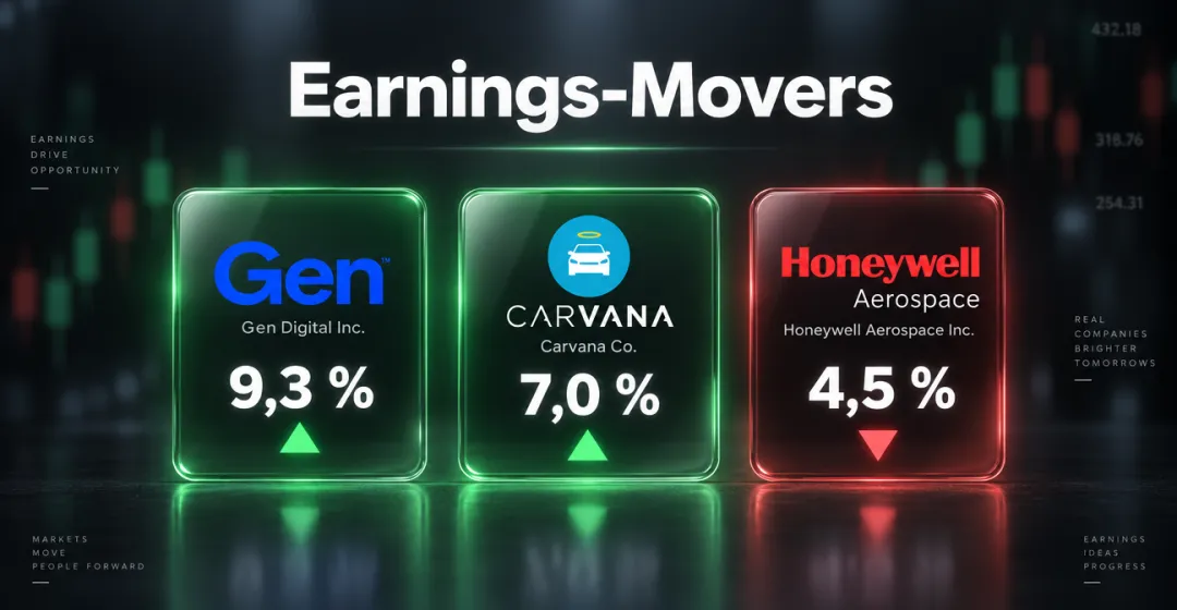 Teaserbild von Earnings-Movers: Gen Digital springt zweistellig, Honeywell Aerospace gibt nach