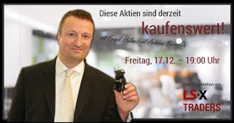 Aufzeichnung des Onlineseminars mit Frank Helmes: Diese Aktien sind derzeit kaufenswert vom 17.12.21